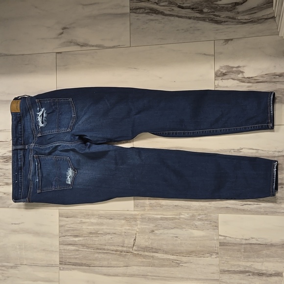 Womens American Eagle Destroyed Denim Jeans - Super Stretch - Picture 5 of 7